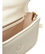 PINKO LOVE BOX Borsa mini in pelle a tracolla bianco seta-antique gold - Borse Donna - 6