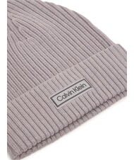 CALVIN KLEIN PATCH CHUNKY RIB  Berretto silver sconce - Cappelli - 3