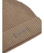 CALVIN KLEIN PATCH CHUNKY RIB  Berretto brindle - Cappelli - 3