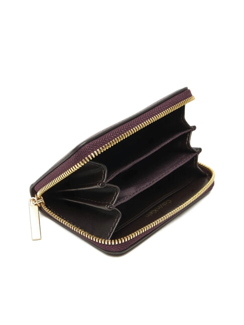 EMBOSSED LOGO Portafoglio medio zip around fudge/espresso - Portafogli Donna