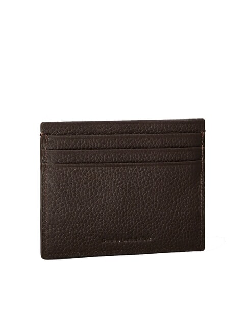 FOIL EMBOSS  Portacard piatto in pelle ck dark brown - Portafogli Uomo