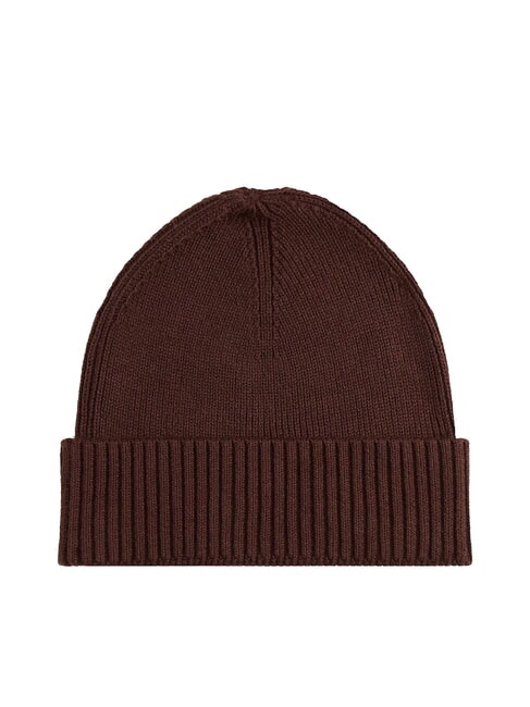 TH FLAG Cappello beanie in cotone con risvolto rich walnut - Cappelli