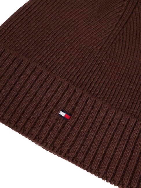 TH FLAG Cappello beanie in cotone con risvolto rich walnut - Cappelli