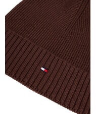 TOMMY HILFIGER TH FLAG Cappello beanie in cotone con risvolto rich walnut - Cappelli - 3