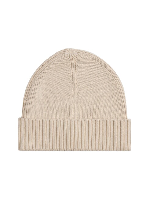 TH FLAG Cappello beanie in cotone con risvolto classic beige - Cappelli