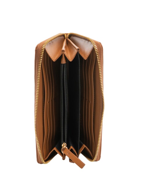 BIRDIE Portafoglio grande zip around marrone - Portafogli Donna