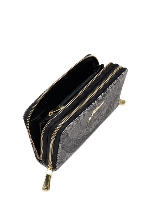 PLANETARIUM Portafoglio grande double zip monochrom lt grey/ black - Portafogli Donna