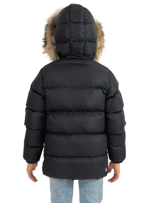 E-CONCRETE Piumino con cappuccio black-vulcan - Giacche Bambini