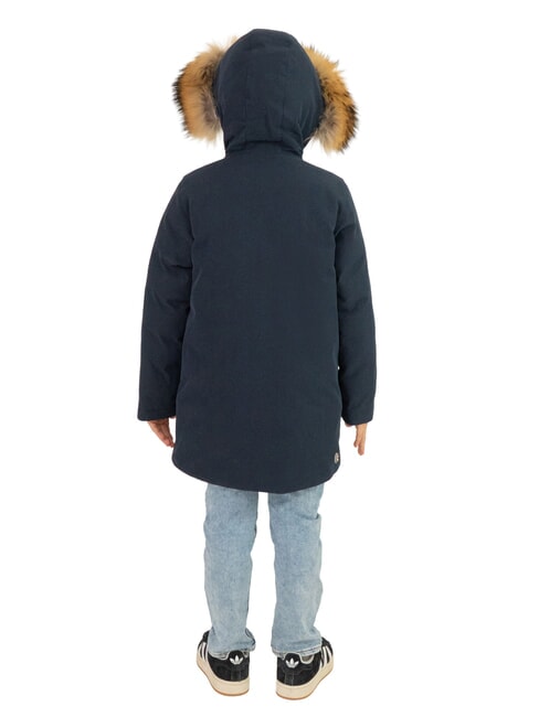 SENSATION KIDS Giaccone imbottito lungo con cappuccio navy-black - Giacche Bambini