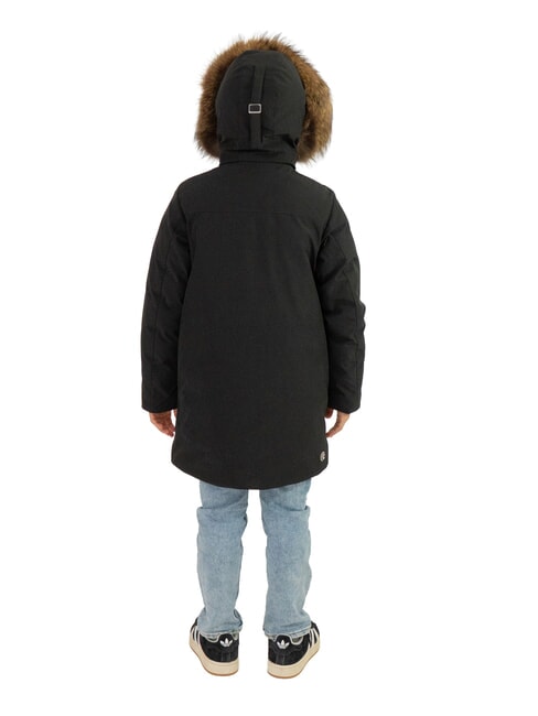 NEWFUTURY KIDS Giaccone imbottito lungo con cappuccio black-vulcan - Giacche Bambini