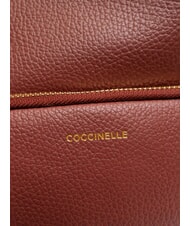 COCCINELLE FENIX Zaino piccolo in pelle brandy - Borse Donna - 5