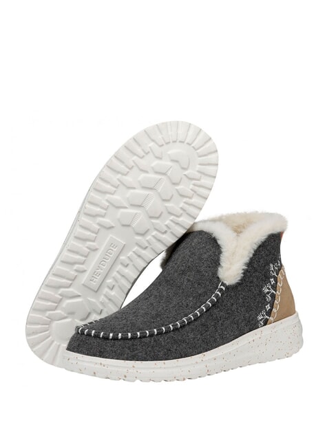 DENNY Scarpa a stivaletto in lana grey - Scarpe Donna