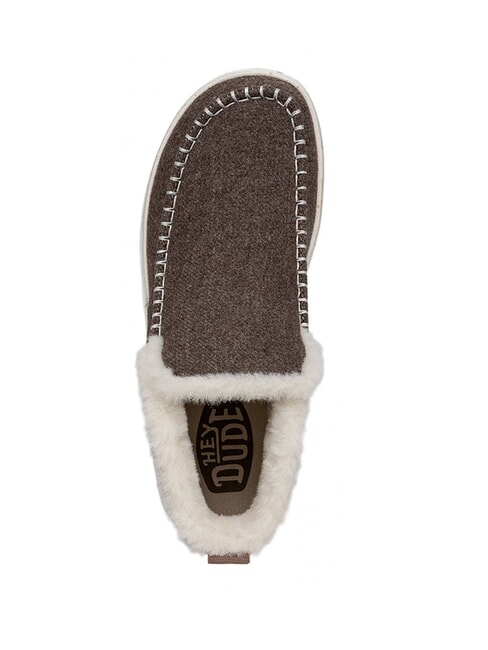 DENNY Scarpa a stivaletto in lana walnut - Scarpe Donna