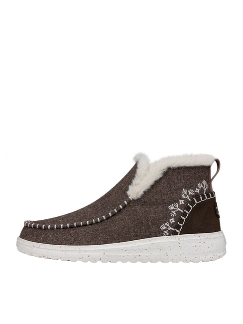 DENNY Scarpa a stivaletto in lana walnut - Scarpe Donna