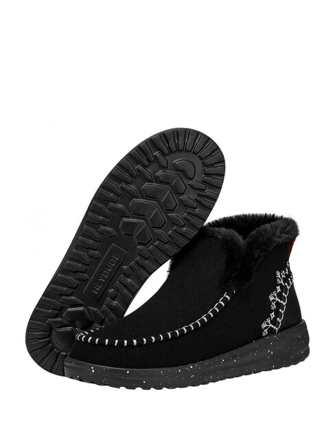 DENNY Scarpa a stivaletto in lana nero - Scarpe Donna