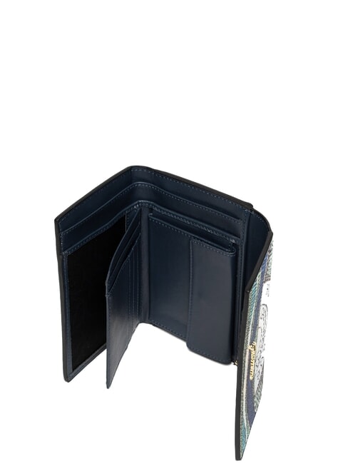 PLANETARIUM Portafoglio medio con flap acquamarine/navy - Portafogli Donna