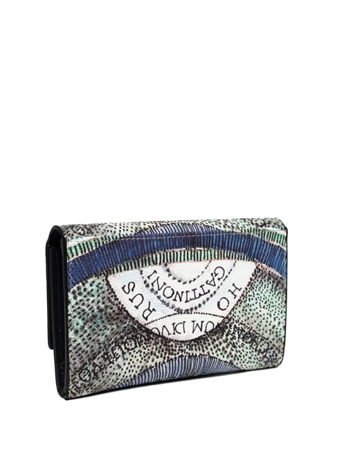 PLANETARIUM Portafoglio medio con flap acquamarine/navy - Portafogli Donna