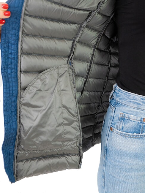 DELUXE Piumino sciancrato con cappuccio darkoxford - Piumini Donna