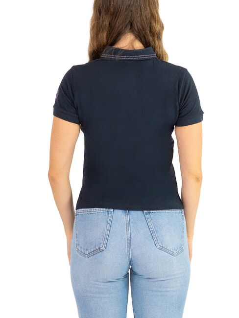 MONDAY Polo donna con dettagli glitterati, slim fit  navy blue - Polo Donna