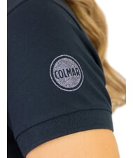 COLMAR MONDAY Polo donna con dettagli glitterati, slim fit  navy blue - Polo Donna - 2