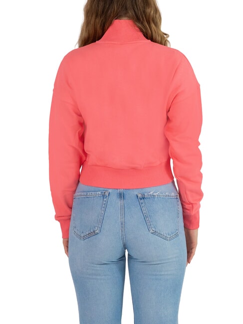 LOOP Felpa corta collo alto half zip spicedcoral - Felpe Donna
