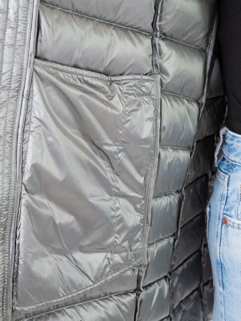 FRIENDLY Piumino media lunghezza con cappuccio dark steel-dark stee - Piumini Donna