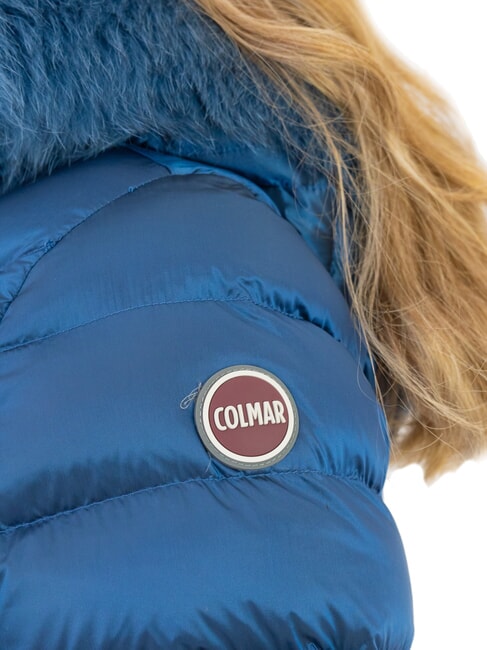 DELUXE Piumino donna cappuccio pelliccia darkoxford-darkste - Piumini Donna