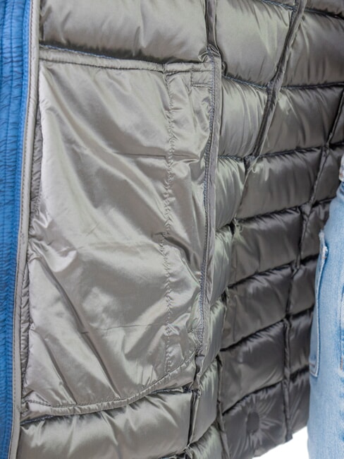 DELUXE Piumino donna cappuccio pelliccia darkoxford-darkste - Piumini Donna