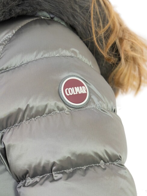 DELUXE Piumino donna cappuccio pelliccia dark steel-dark stee - Piumini Donna