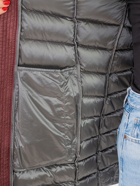 DELUXE Piumino donna cappuccio pelliccia darkbrunette-darks - Piumini Donna