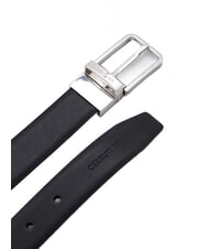 CERRUTI DOUBLE Cintura reversibile e accorciabile in pelle nero/testa di moro - Cinture - 4