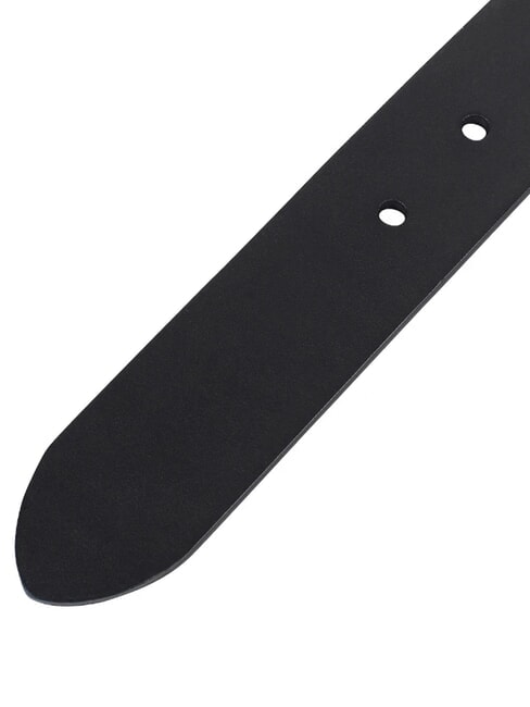 LOGO EMBOSSED Cintura accorciabile in pelle nero - Cinture