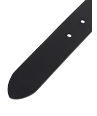 CERRUTI LOGO EMBOSSED Cintura accorciabile in pelle nero - Cinture - 3