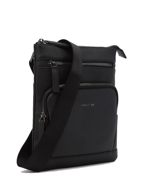 MADDOX Borsello piatto in pelle multitasche nero - Tracolle Uomo