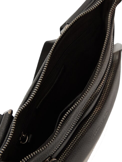 MADDOX Borsello piatto in pelle multitasche nero - Tracolle Uomo