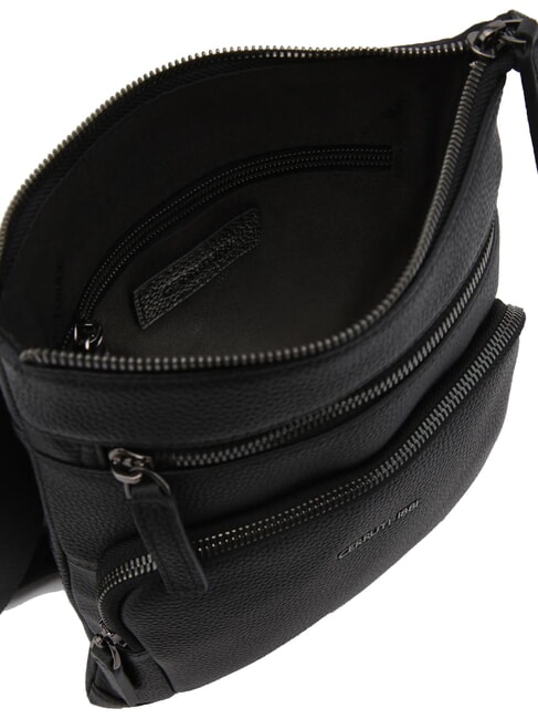 MADDOX Borsello piatto in pelle multitasche nero - Tracolle Uomo