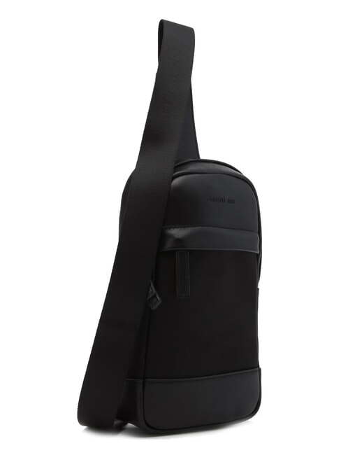 BRAD Borsello in pelle e nylon nero - Tracolle Uomo