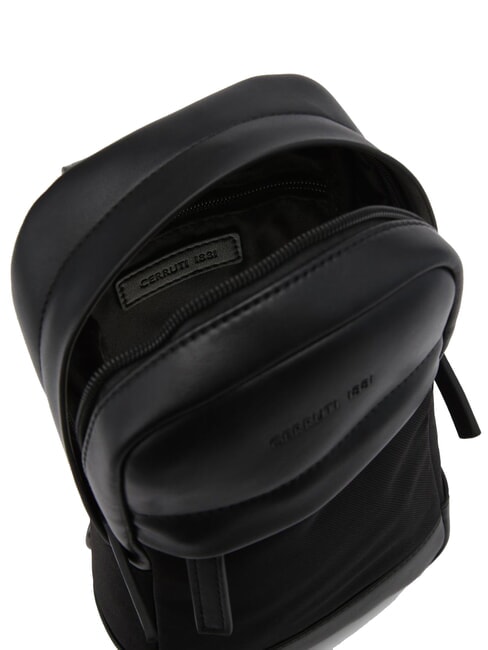 BRAD Borsello in pelle e nylon nero - Tracolle Uomo