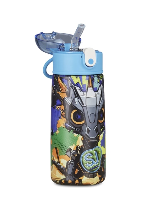 ANIMALI Borraccia termica in acciaio con cannuccia Nero - Borracce termiche