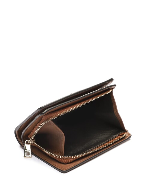 CAMELIA Portafoglio compatto in pelle cognac - Portafogli Donna