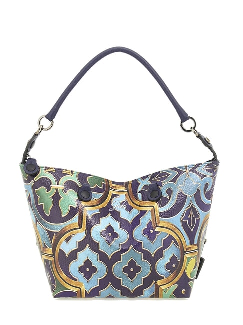 G3 PLUS MEDIUM MULTICOLOR Borsa piattina shopping trasformabile vetrata ornamentale - Borse Donna