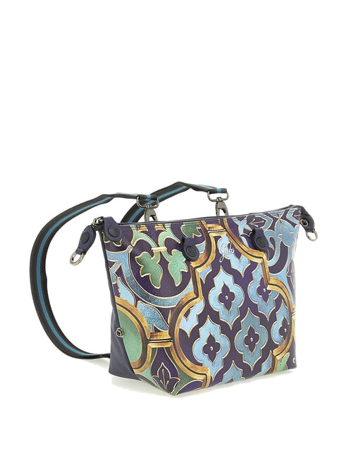 G3 PLUS MEDIUM MULTICOLOR Borsa piattina shopping trasformabile vetrata ornamentale - Borse Donna