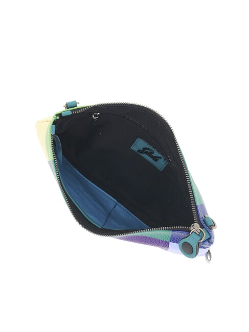 BEYONCE POP M Pochette in pelle con tracolla geometrico viola - Borse Donna