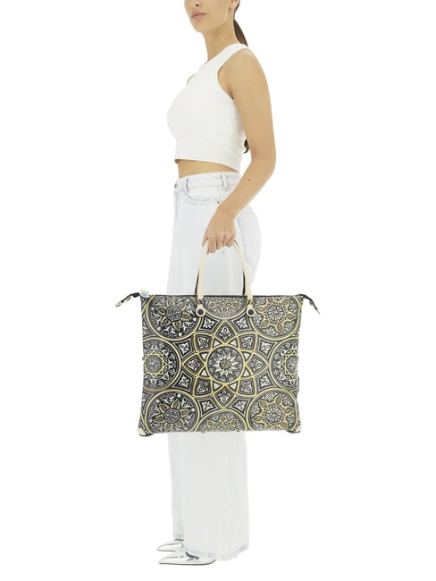 G3 PLUS LARGE MULTICOLOR Borsa piattina shopping trasformabile mandala - Borse Donna