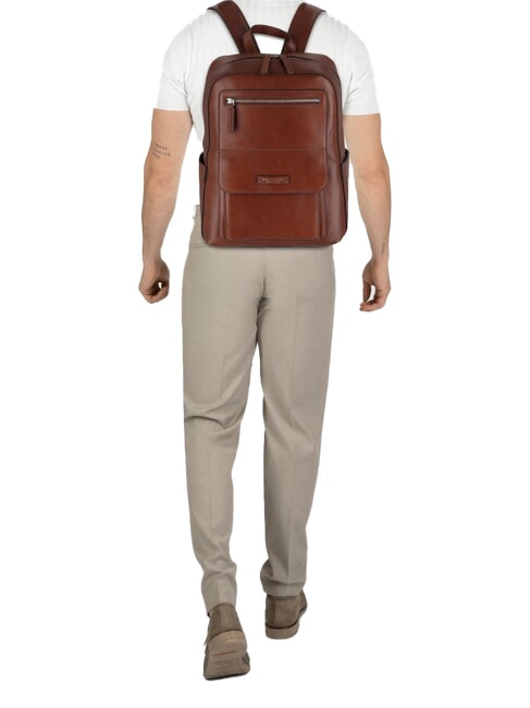 ALBERTO Zaino porta PC 13", in pelle Marrone/Palladio           - Zaini da lavoro porta PC