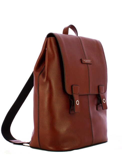 BIAGIO  Zaino porta PC 13", in pelle marrone 14/rutenio palladio - Zaini da lavoro porta PC