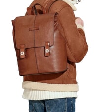 THE BRIDGE BIAGIO  Zaino porta PC 13", in pelle marrone 14/rutenio palladio - Zaini da lavoro porta PC - 5