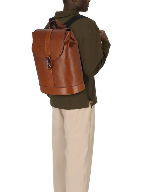 GIACOMO Zaino porta PC 13", in pelle Marrone/Rutenio                - Zaini da lavoro porta PC