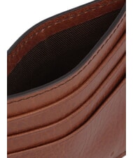 THE BRIDGE ETTORE Portacard piatto in pelle Marrone/Rutenio                - Portafogli Uomo - 3