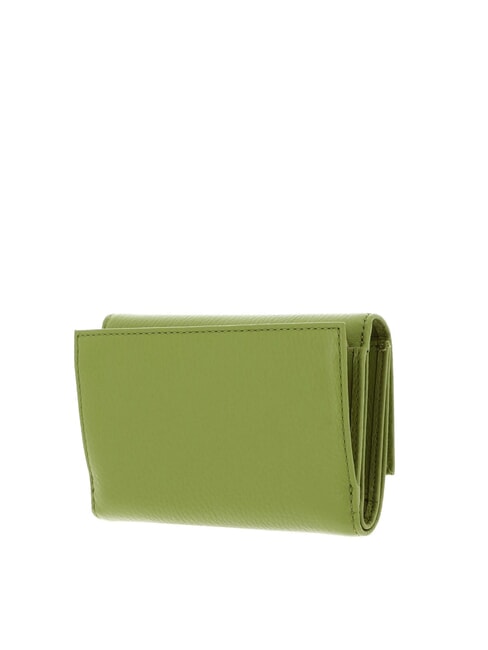 METALLIC SOFT Portafoglio bifold pelle martellata guacamole - Portafogli Donna